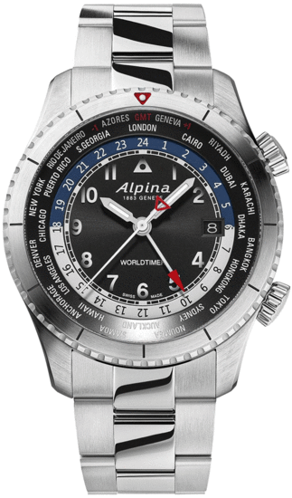 ALPINA Startimer Pilot Quartz Worldtimer AL-255B4S26B