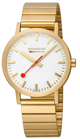 MONDAINE CLASSIC 40mm golden stainless steel watch A660.30360.16SBM