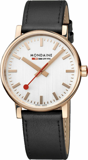 MONDAINE evo2 Black leather 40mm MSE.40112.LB