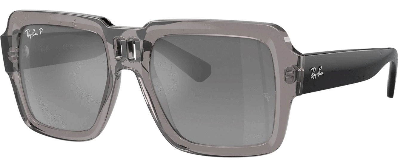 Ray-Ban Magellan Bio-Based Sunglasses in Transparent Grey RB4408 672582